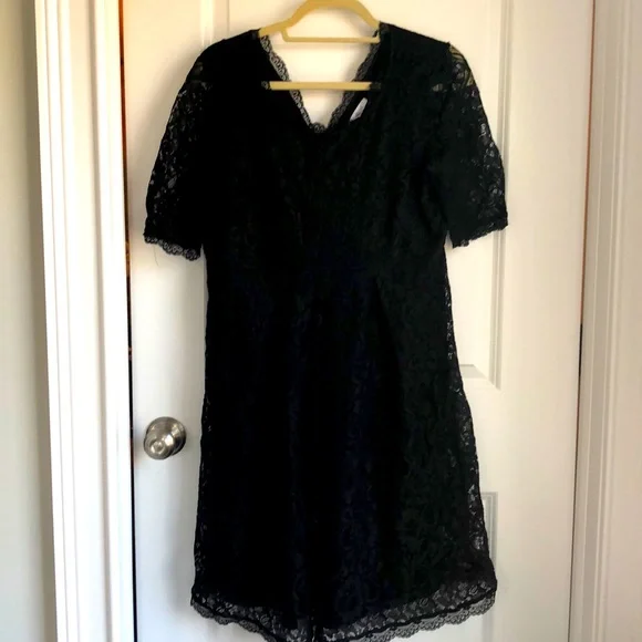 chinese dress ladies V-Neck Lace Maternity Mini Dress White / X-Large main image 1